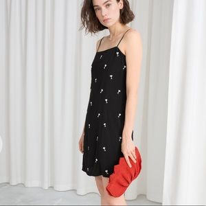 & Other Stories cocktail beaded mini dress - 10